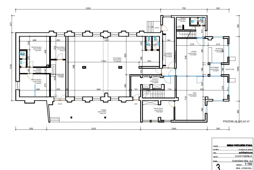 PRIZEMLJE TLOCRT